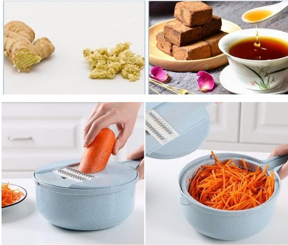8 In 1 Mandoline Slicer Vegetable Slicer Potato Peeler Carrot Onion Grater With Strainer Vegetable Cutter Kitchen Accessories - Image 4