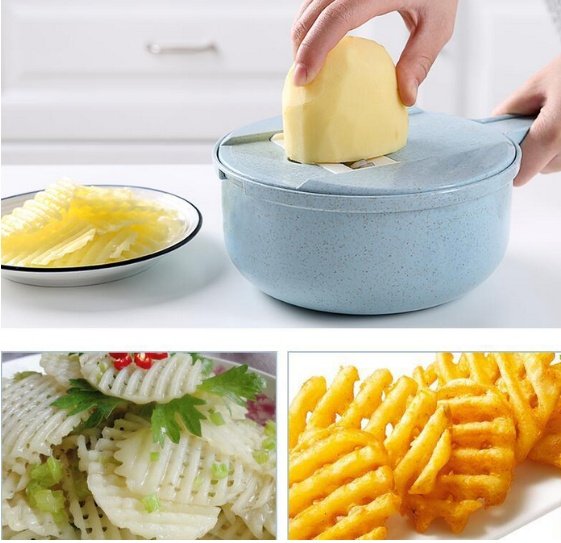 8 In 1 Mandoline Slicer Vegetable Slicer Potato Peeler Carrot Onion Grater With Strainer Vegetable Cutter Kitchen Accessories - Image 10